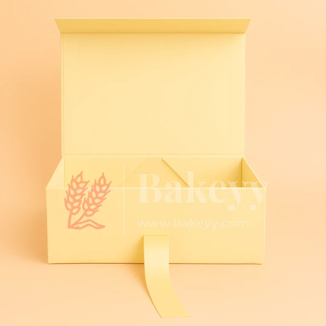 8x8x4 Inch | Light Yellow Collapsible Hamper Box | 1 Piece