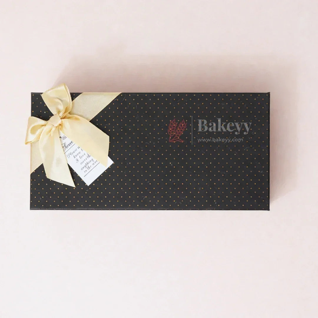 18CavityHardChocolateBoxblackRigidChocolateGiftBoxwithRibbon_2 - Bakeyy.com