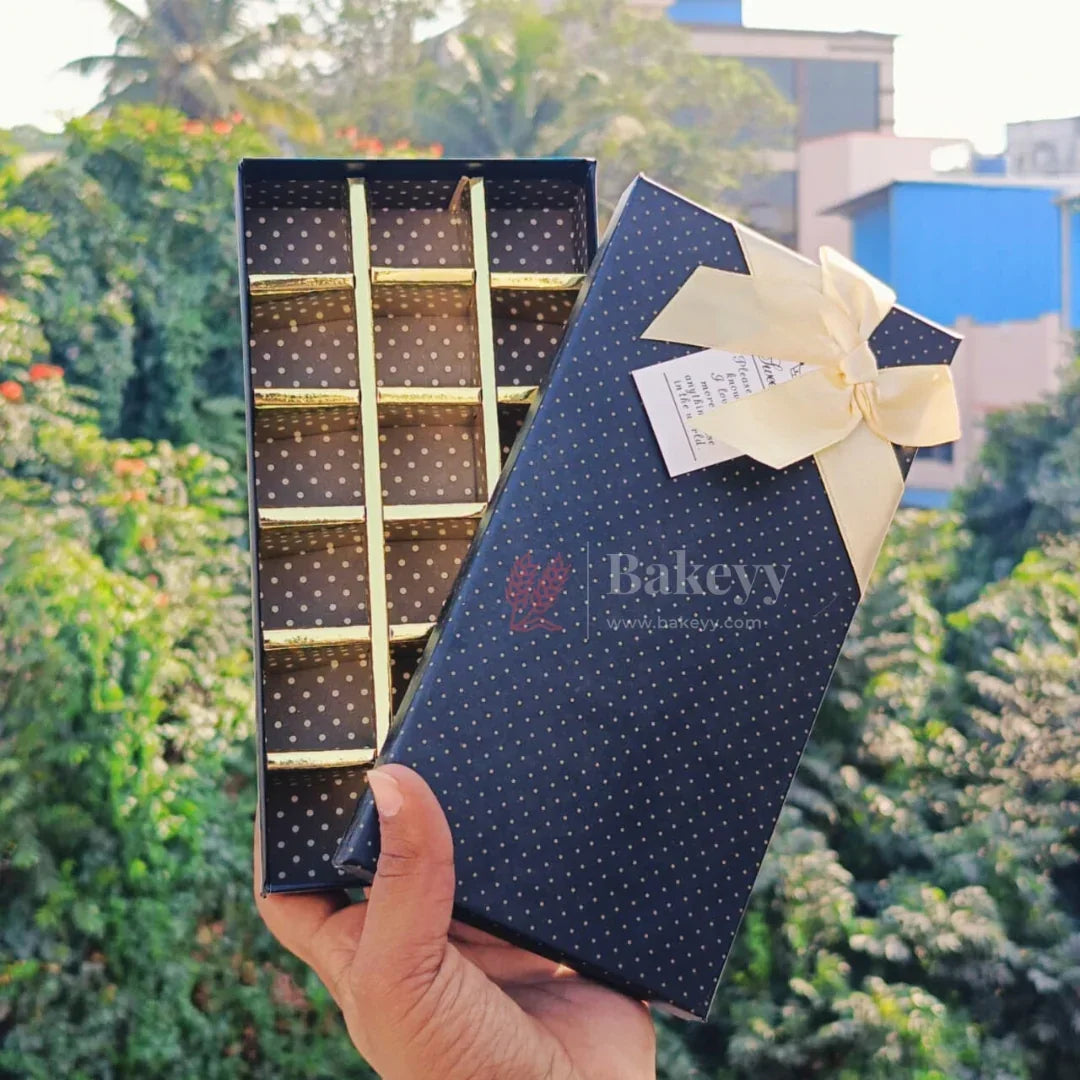 18 Cavity Hard Chocolate Box | Black Polka Dot Color | Pack of 1 - Bakeyy.com - India - 18 Cavity Hard Chocolate Box | Black Polka Dot Color | Pack of 1 - Default Title 119.00