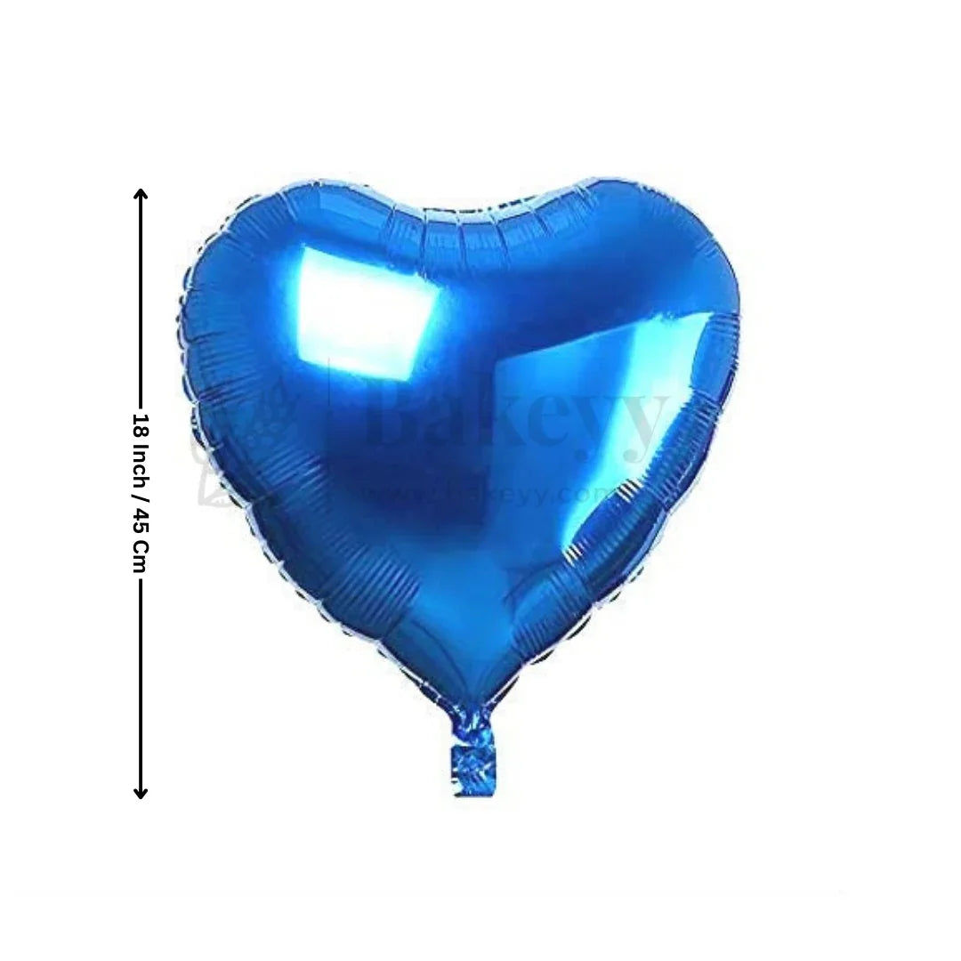 Blue Heart Foil Balloon| Party Decorative| 2 Piece - Bakeyy.com - India - Blue Heart Foil Balloon| Party Decorative| 2 Piece - Default Title