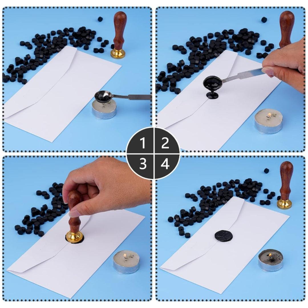 Black Wax Seal Beads, 100g - Bakeyy.com - India - Black Wax Seal Beads, 100g - Default Title