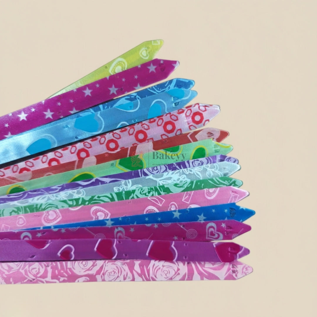 18 cm Printed Pattern Pull Up Gift Ribbon Bow | Easy Self-Tie Decorative Ribbon for Gift Wrapping & Hampers | Multiple Designs Available | Pack of 10