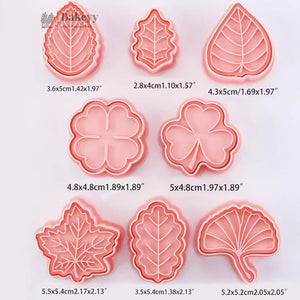 1Leaf_Design_Cookie_Cutter_Embosser_Set_8_Piece - Bakeyy.com