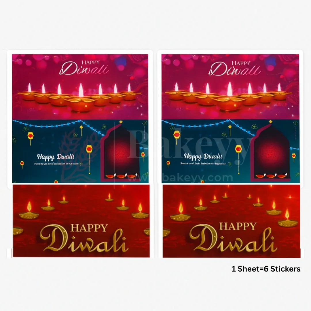 Happy Diwali - Festival of Lights of Lights Sticker | Pack of 10 Sheets