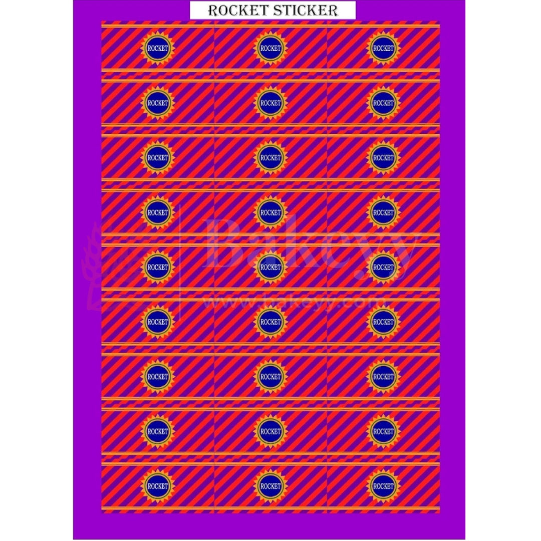 Rocket Diwali Sticker | Pack of 10 Sheets