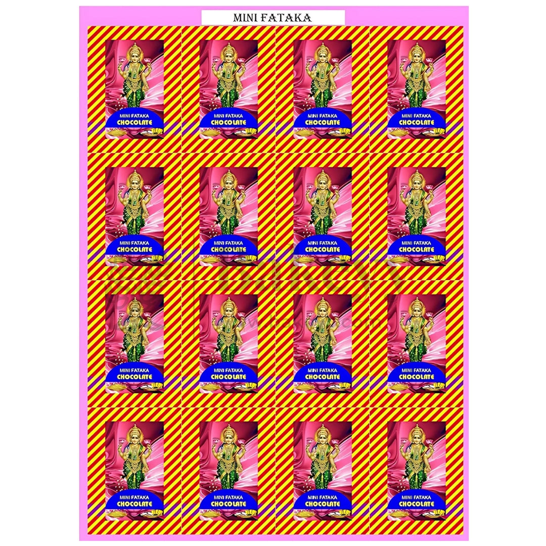 Mini Fataka Chocolate Diwali Sticker | Pack of 10 Sheets