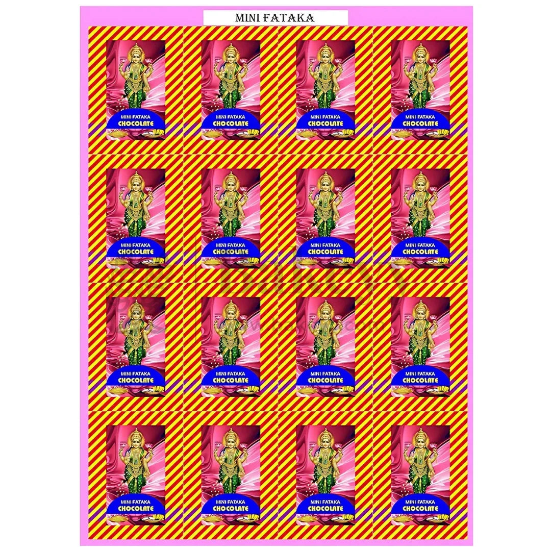 Mini Fataka Chocolate Diwali Sticker | Pack of 10 Sheets