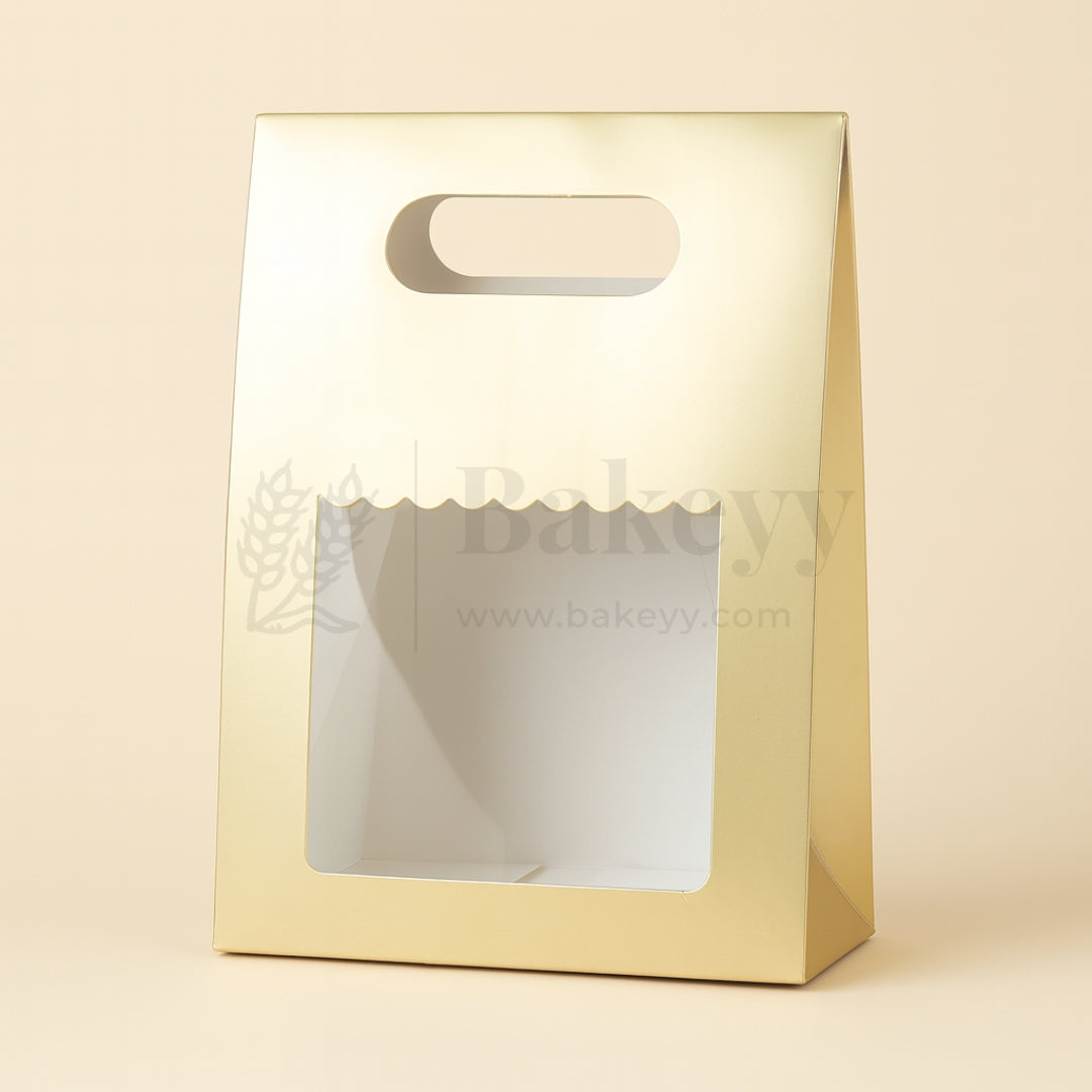 Gold Paper D-Cut Bags| Pack of 10