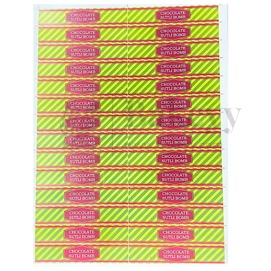 Chocolate Sutli Bomb Diwali Sticker | Pack of 10 Sheets