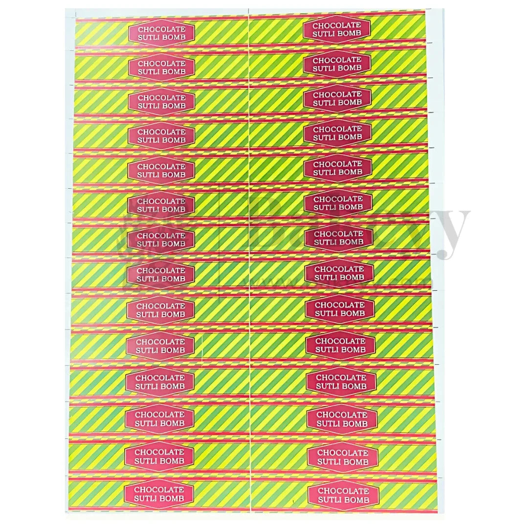 Chocolate Sutli Bomb Diwali Sticker | Pack of 10 Sheets