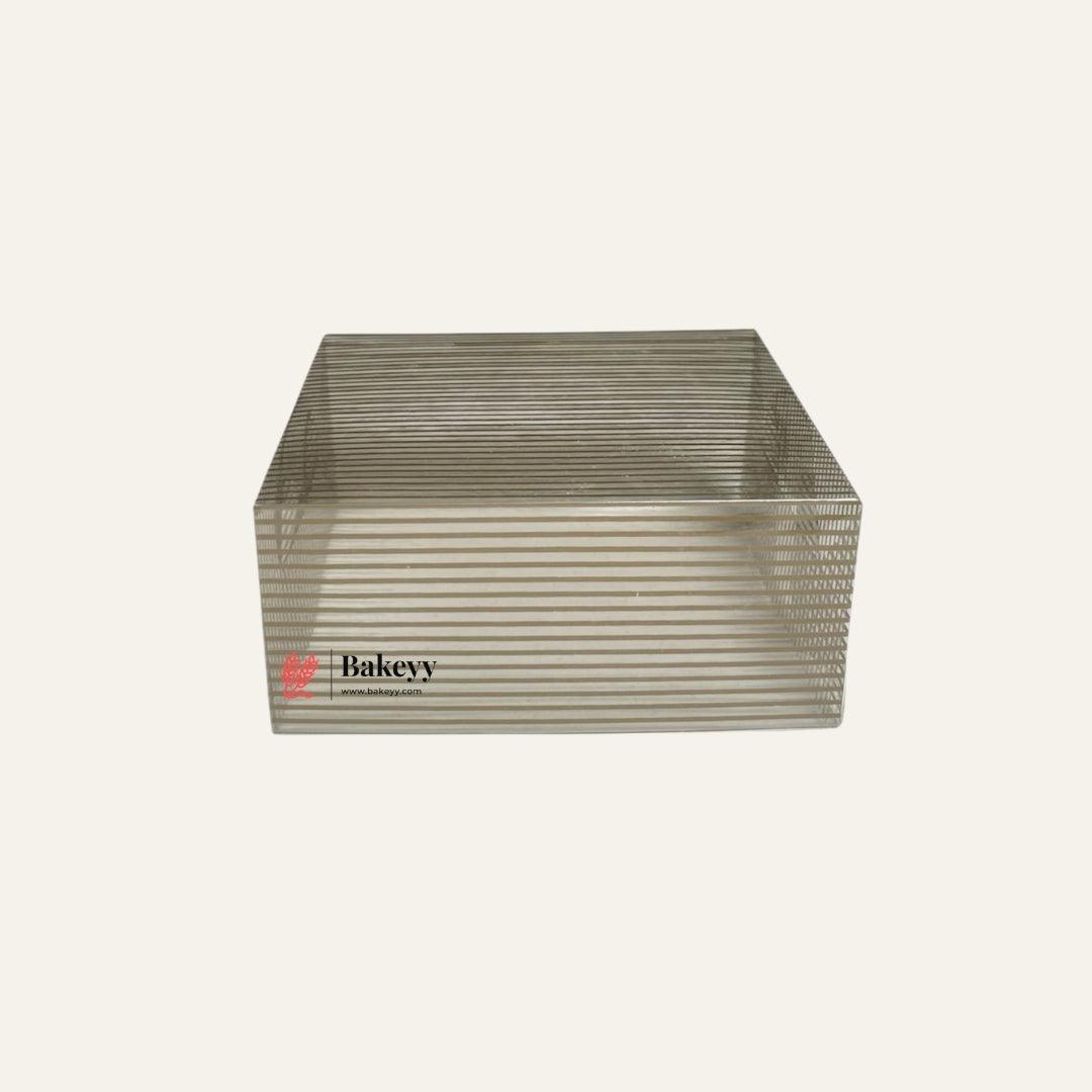 12.5 x 12.5 x 5.5 cm| Brown Lined PVC Gift Box with Lid | Pack of 10 - Bakeyy.com - India - 12.5 x 12.5 x 5.5 cm| Brown Lined PVC Gift Box with Lid | Pack of 10 - Default Title