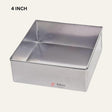 4 inch Aluminum Square Cake Pan Mould Tin - Bakeyy.com - India - 4 inch Aluminum Square Cake Pan Mould Tin - Default Title