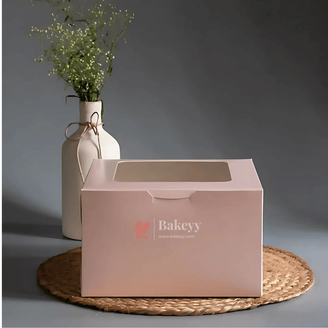 10x10x5 inch | Cake Box With Square Window | Birthday Cake boxes | Pack Of 25 | - Bakeyy.com - India - 10x10x5 inch | Cake Box With Square Window | Birthday Cake boxes | Pack Of 25 | - Default Title