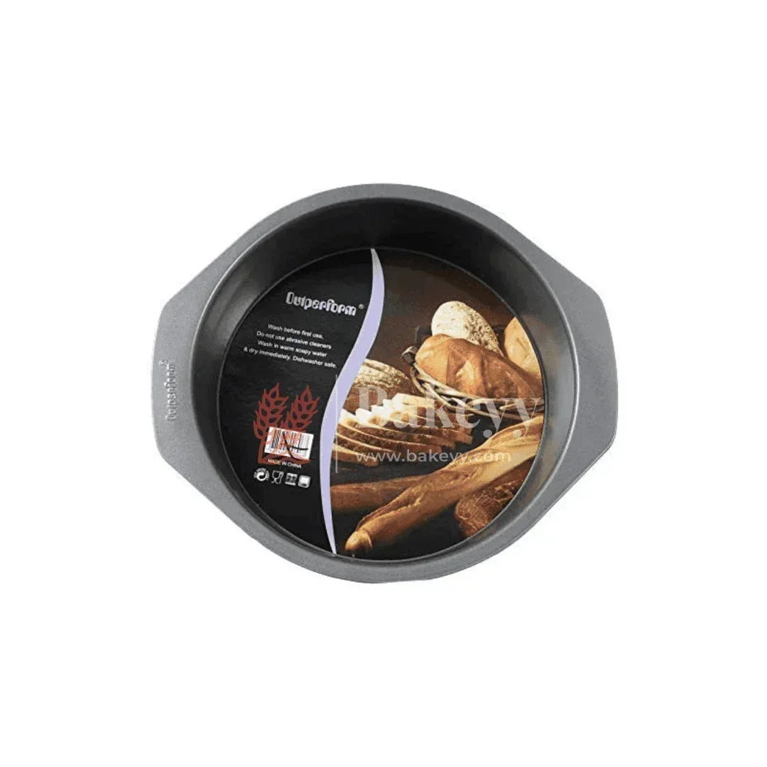 Non-Stick Round Cake Pan || Premium Baking Tin with Easy Grip Handles || - Bakeyy.com - India - Non-Stick Round Cake Pan || Premium Baking Tin with Easy Grip Handles || - Default Title