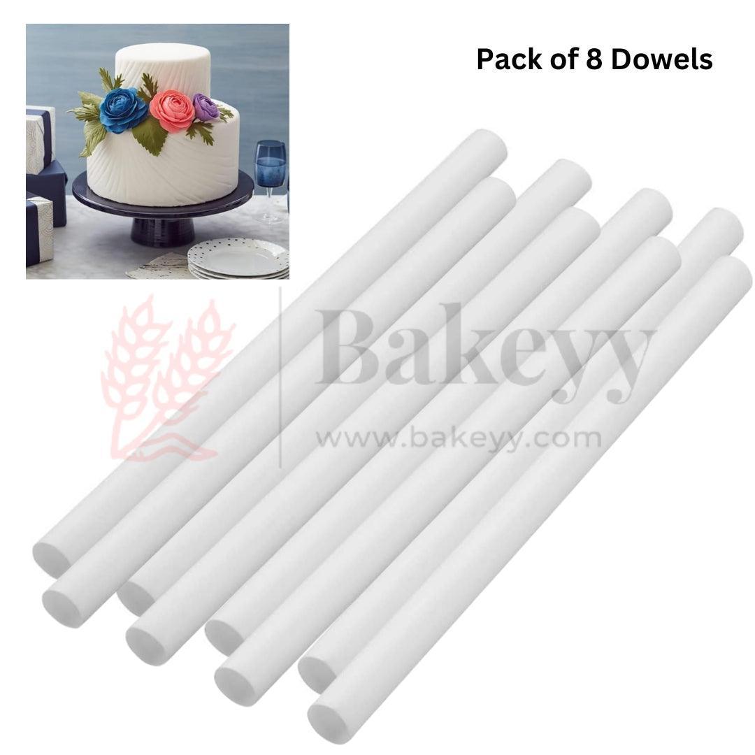 30.5cmx0.5cm| Plastic Dowel Rods for Tiered Cake Construction | Pack of 8 - Bakeyy.com - India - 30.5cmx0.5cm| Plastic Dowel Rods for Tiered Cake Construction | Pack of 8 - Default Title