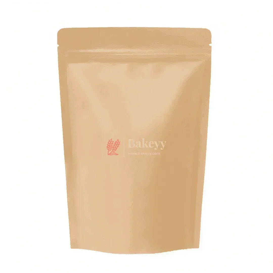 100g | Kraft Zip Lock Pouch | Brown | Kraft Zip lock | 11x18.5x4 CM | Standing Pouch - Bakeyy.com - India - 100g | Kraft Zip Lock Pouch | Brown | Kraft Zip lock | 11x18.5x4 CM | Standing Pouch - Pack Of 50 / 10x15x3 cm / 100g