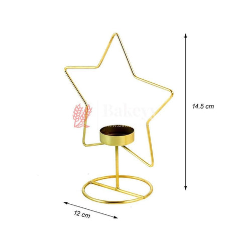 Decorative Candles Stand - Bakeyy.com - India - Decorative Candles Stand - Gold