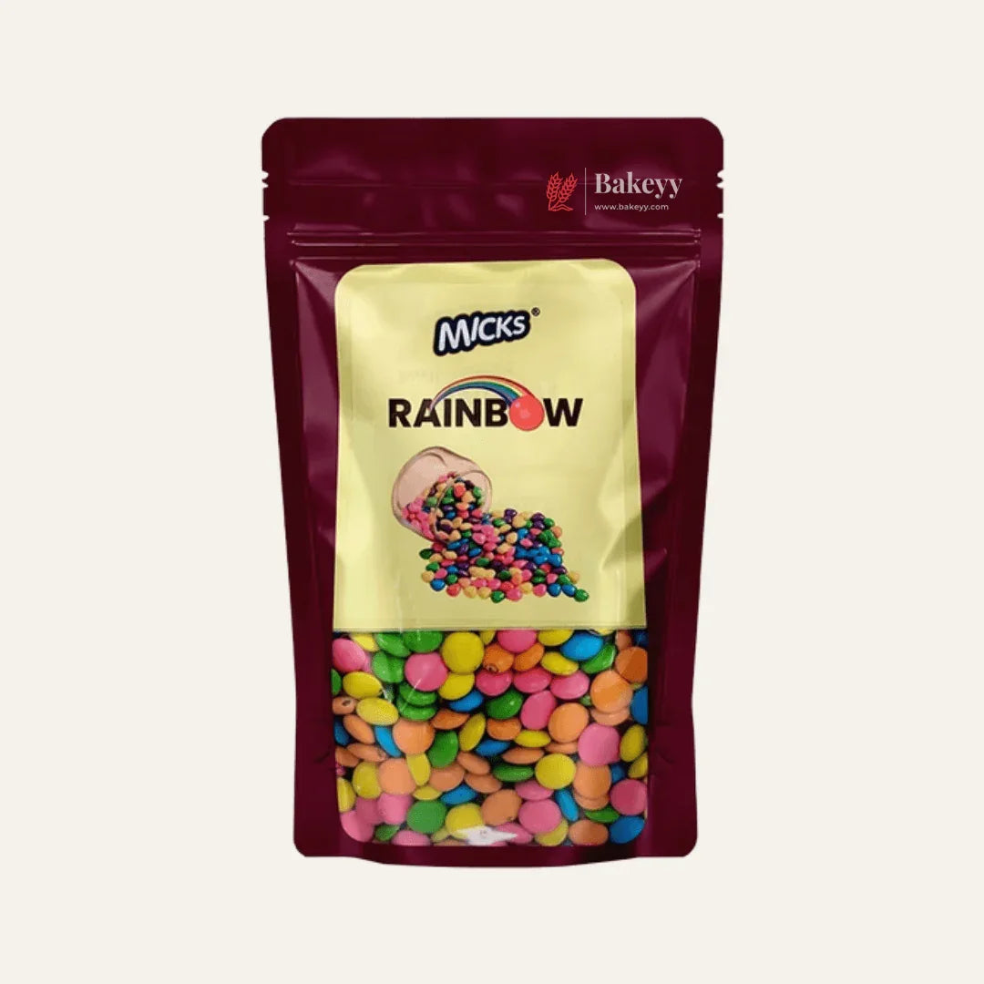 Rainbow Candy Coated Chocolates – 1kg | Vibrant Choco Buttons for Baking, Gifting & Snacking | Micks' - Bakeyy.com - India - Rainbow Candy Coated Chocolates – 1kg | Vibrant Choco Buttons for Baking, Gifting & Snacking | Micks' - Default Title