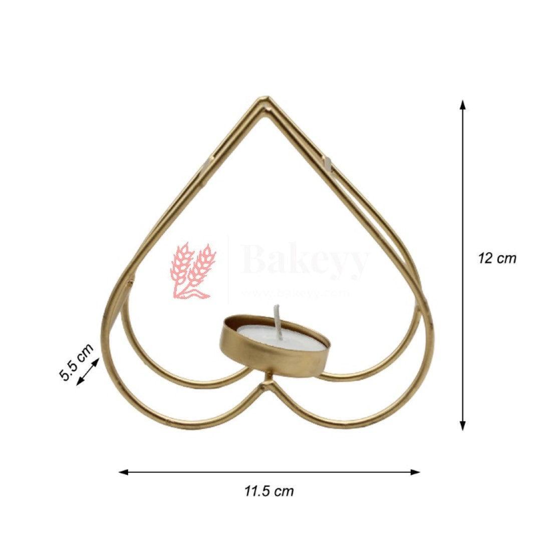 Decorative Candles Stand Perfect for Gifting | V - Day Decor - Bakeyy.com - India - Decorative Candles Stand Perfect for Gifting | V - Day Decor - Gold