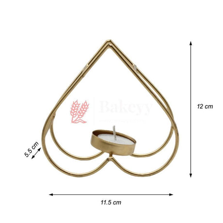 Decorative Candles Stand Perfect for Gifting | V - Day Decor - Bakeyy.com - India - Decorative Candles Stand Perfect for Gifting | V - Day Decor - Gold