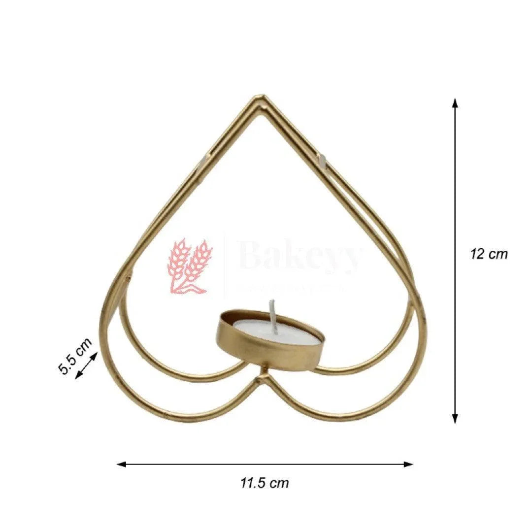 Decorative Candles Stand Perfect for Gifting | V - Day Decor - Bakeyy.com - India - Decorative Candles Stand Perfect for Gifting | V - Day Decor - Gold