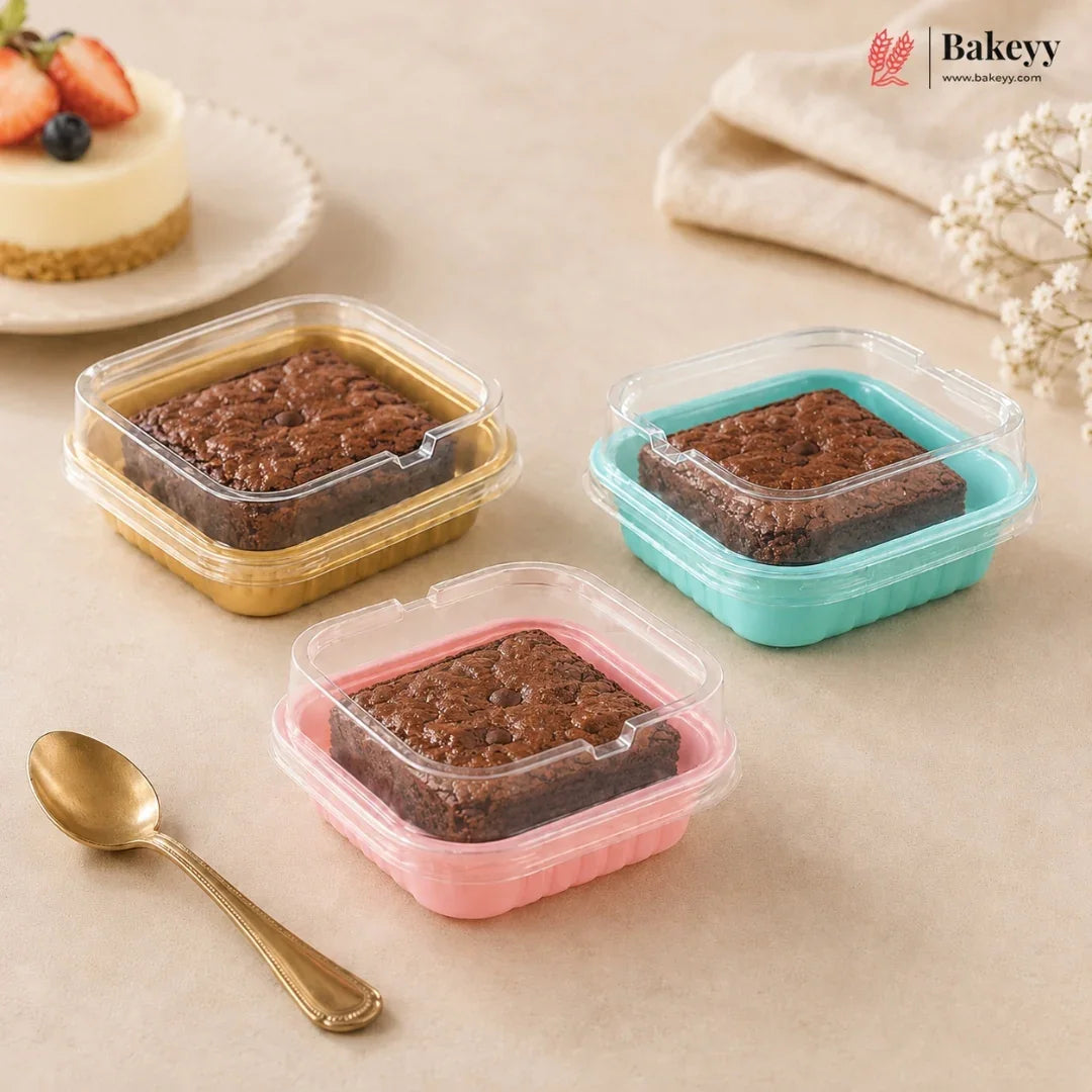1 Brownie Box | Mini Muffins Pastry Packaging Box | Multiple Colors Available