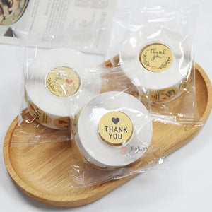 1 Inch Kraft Theme Thank You Stickers