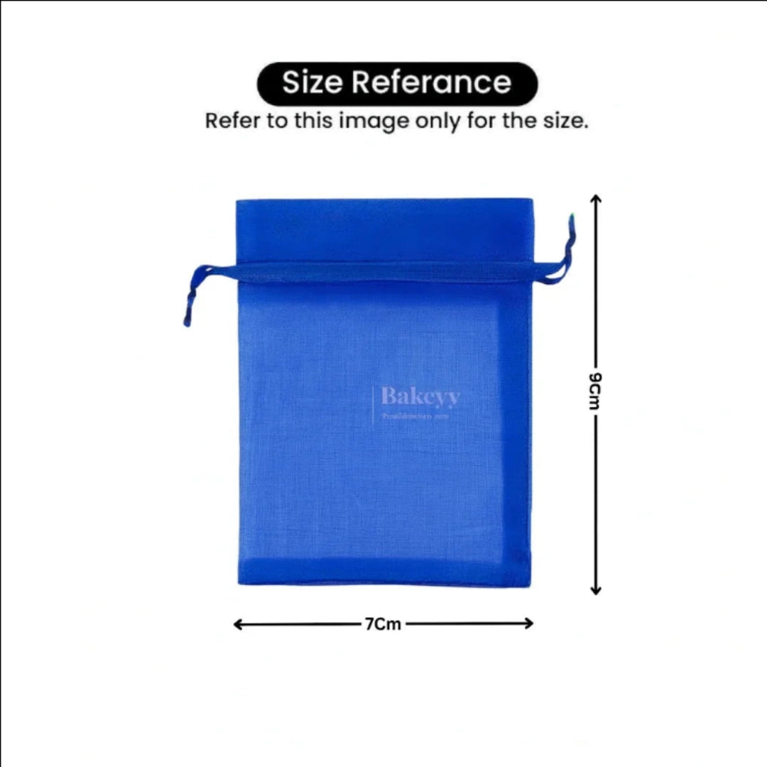 Royal Blue Organza Potli Bags