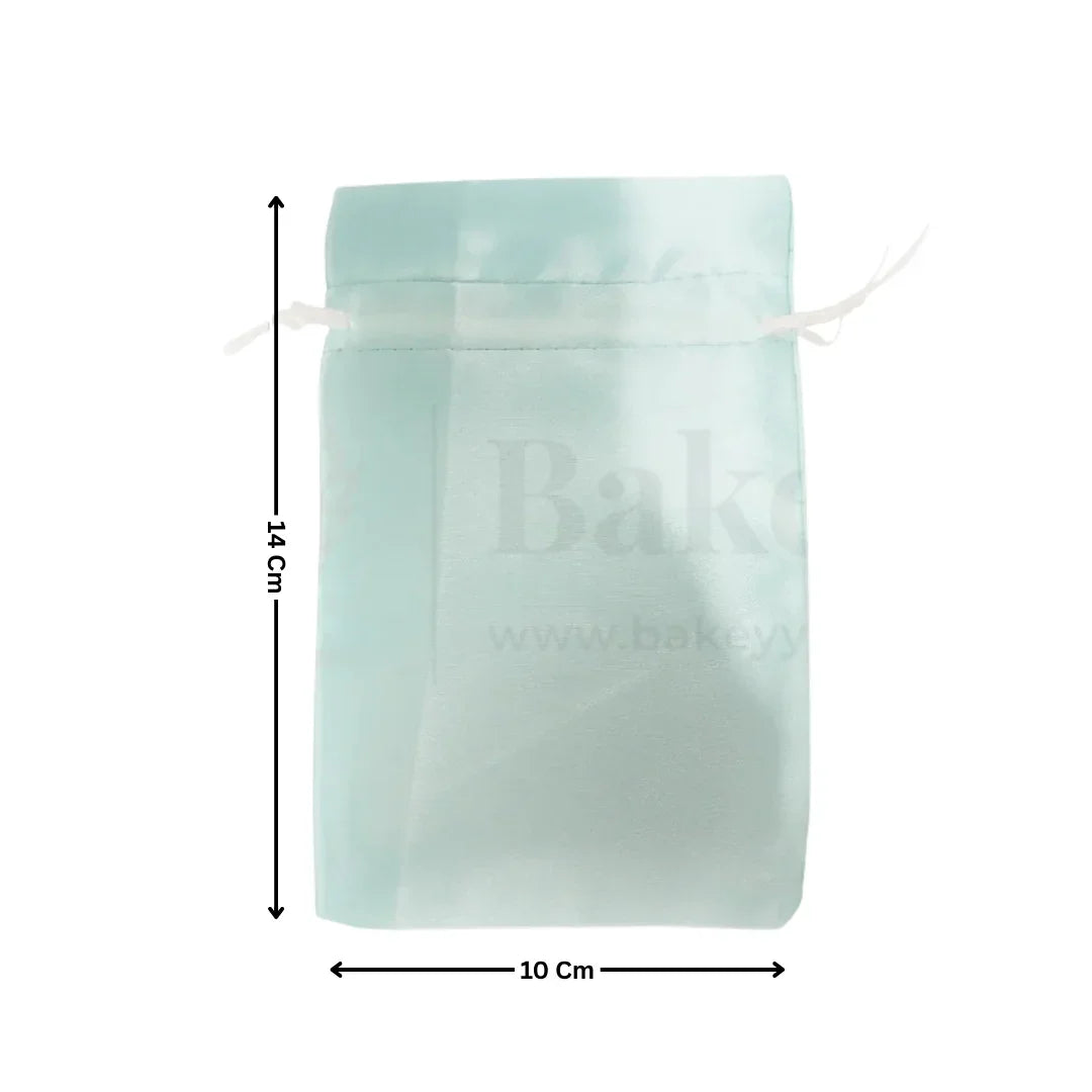 Turquoise Satin Potli Bag| Pack of 25