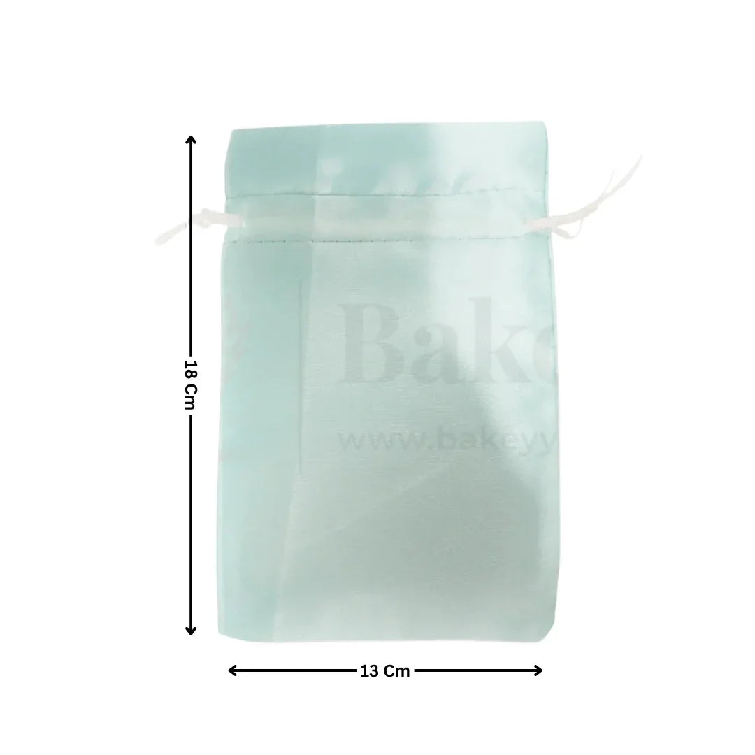 Turquoise Satin Potli Bag| Pack of 25