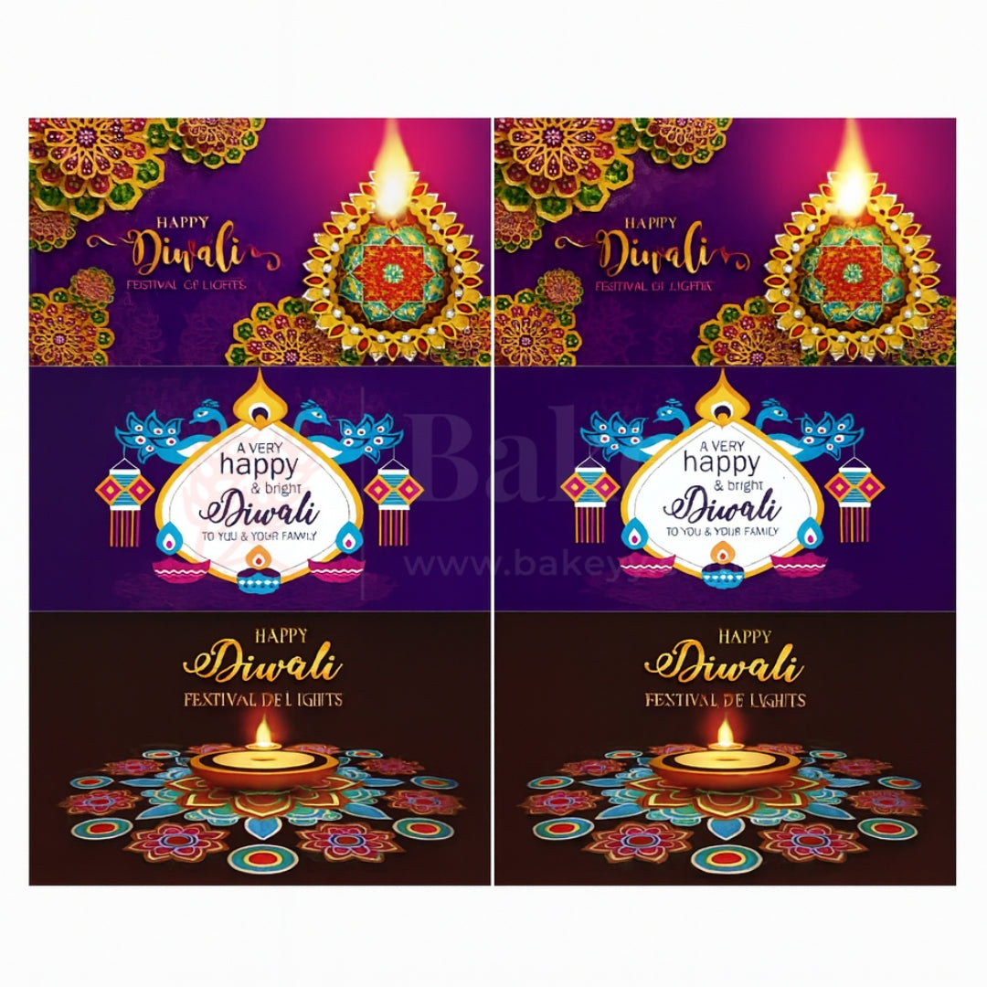 Happy Diwali - Festival of Lights of Lights Sticker D2 | Pack of 10 Sheets