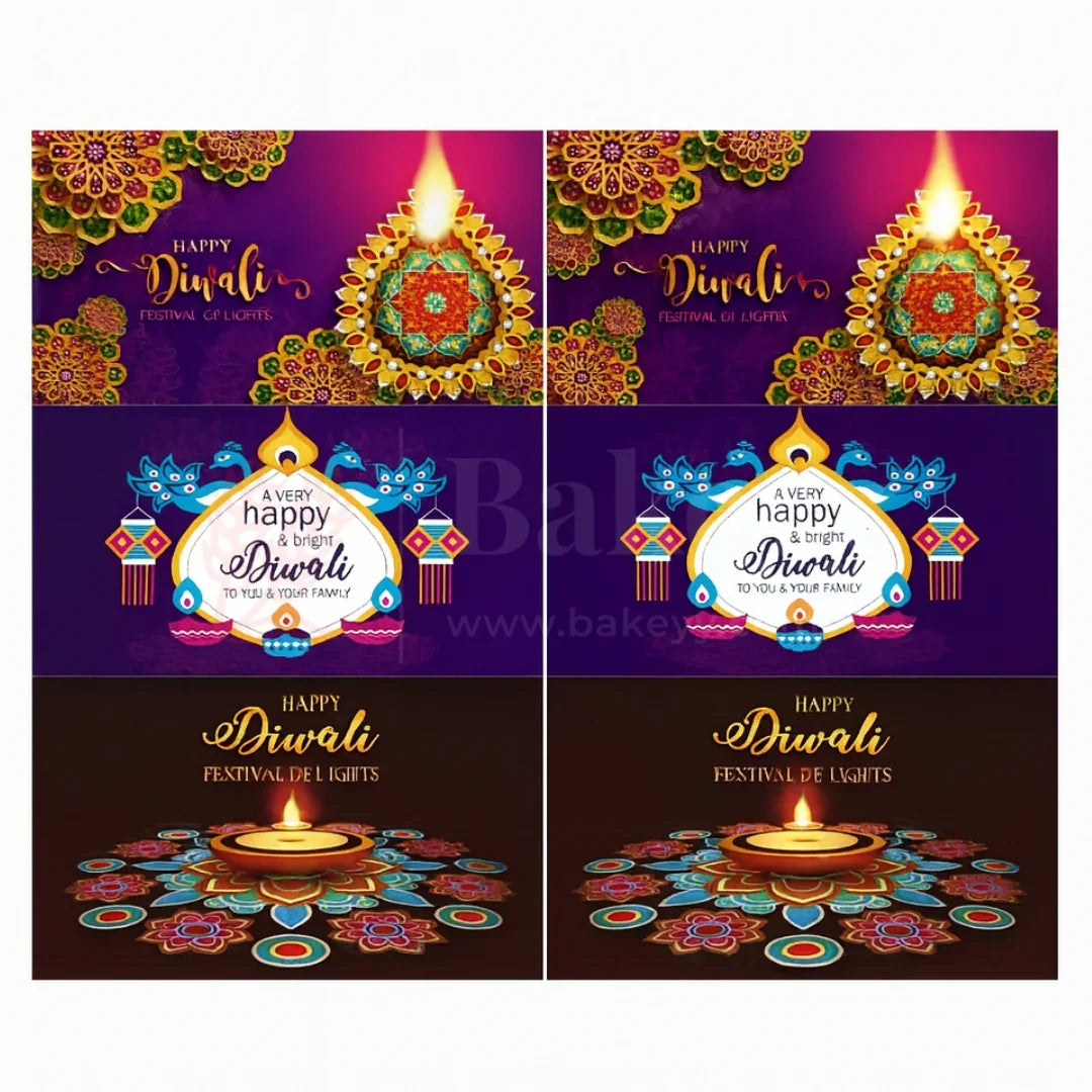 Happy Diwali - Festival of Lights of Lights Sticker D2 | Pack of 10 Sheets