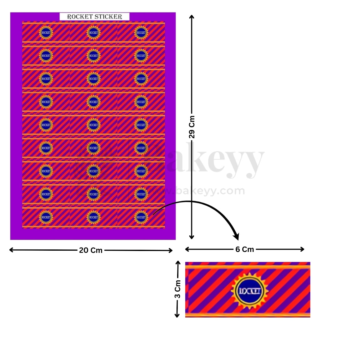Rocket Diwali Sticker | Pack of 10 Sheets