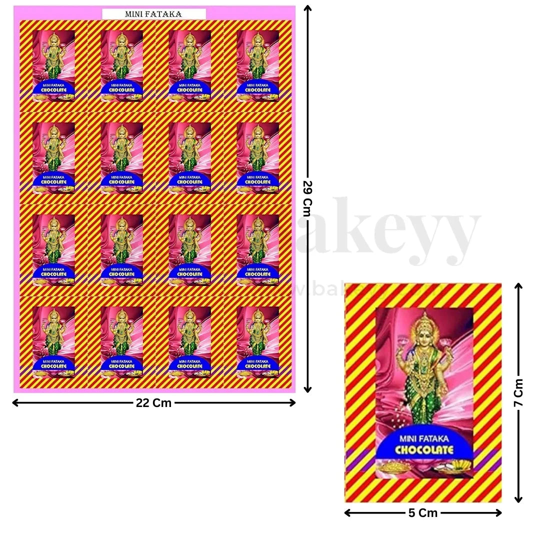 Mini Fataka Chocolate Diwali Sticker | Pack of 10 Sheets - Bakeyy.com - India - Mini Fataka Chocolate Diwali Sticker | Pack of 10 Sheets - Default Title