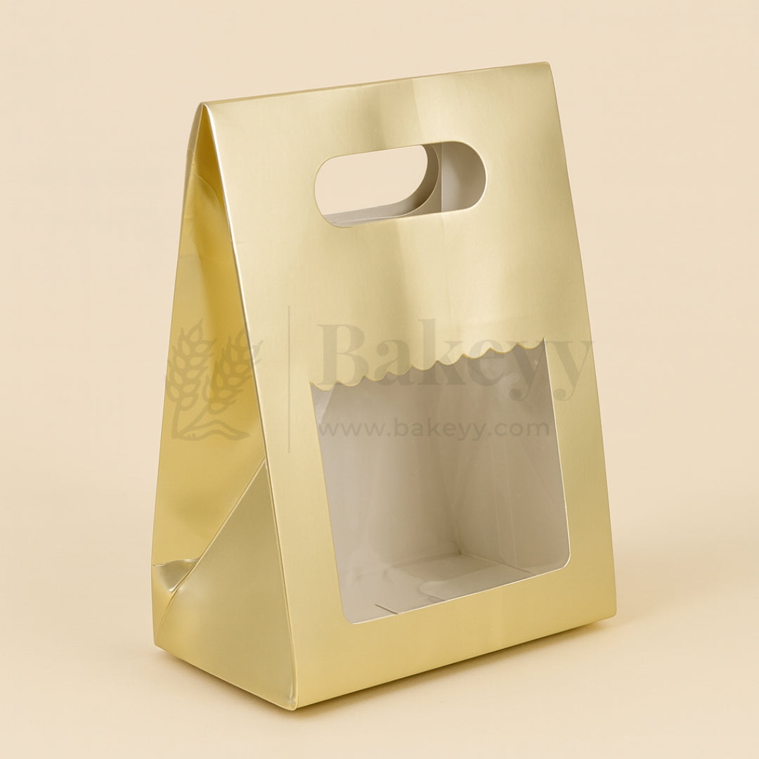 Gold Paper D-Cut Bags| Pack of 10