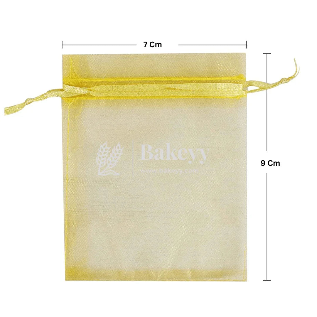 Gold Organza Potli Bags