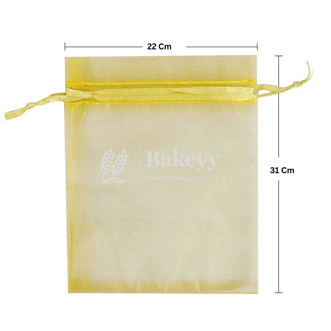 Gold Organza Potli Bags