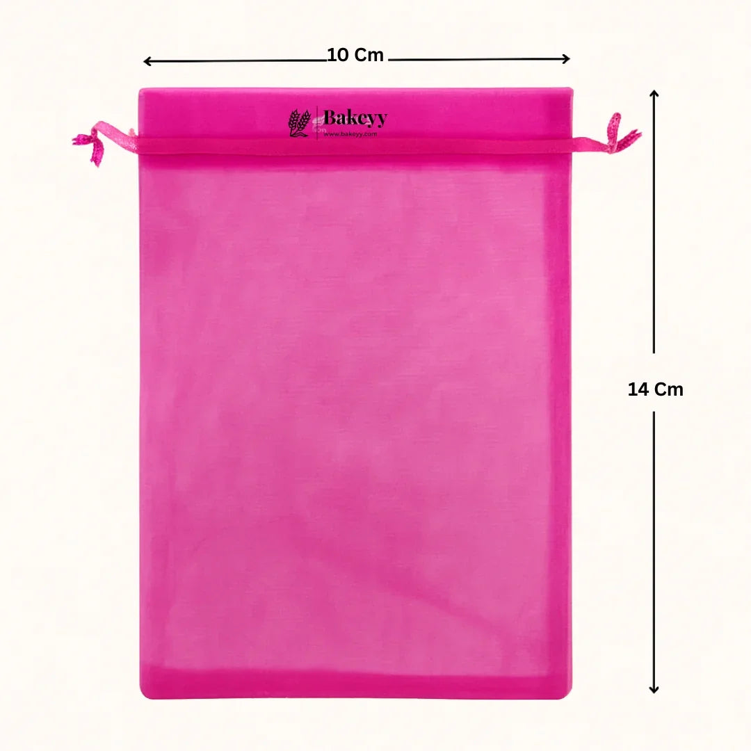 Dark Pink Organza Potli Bag