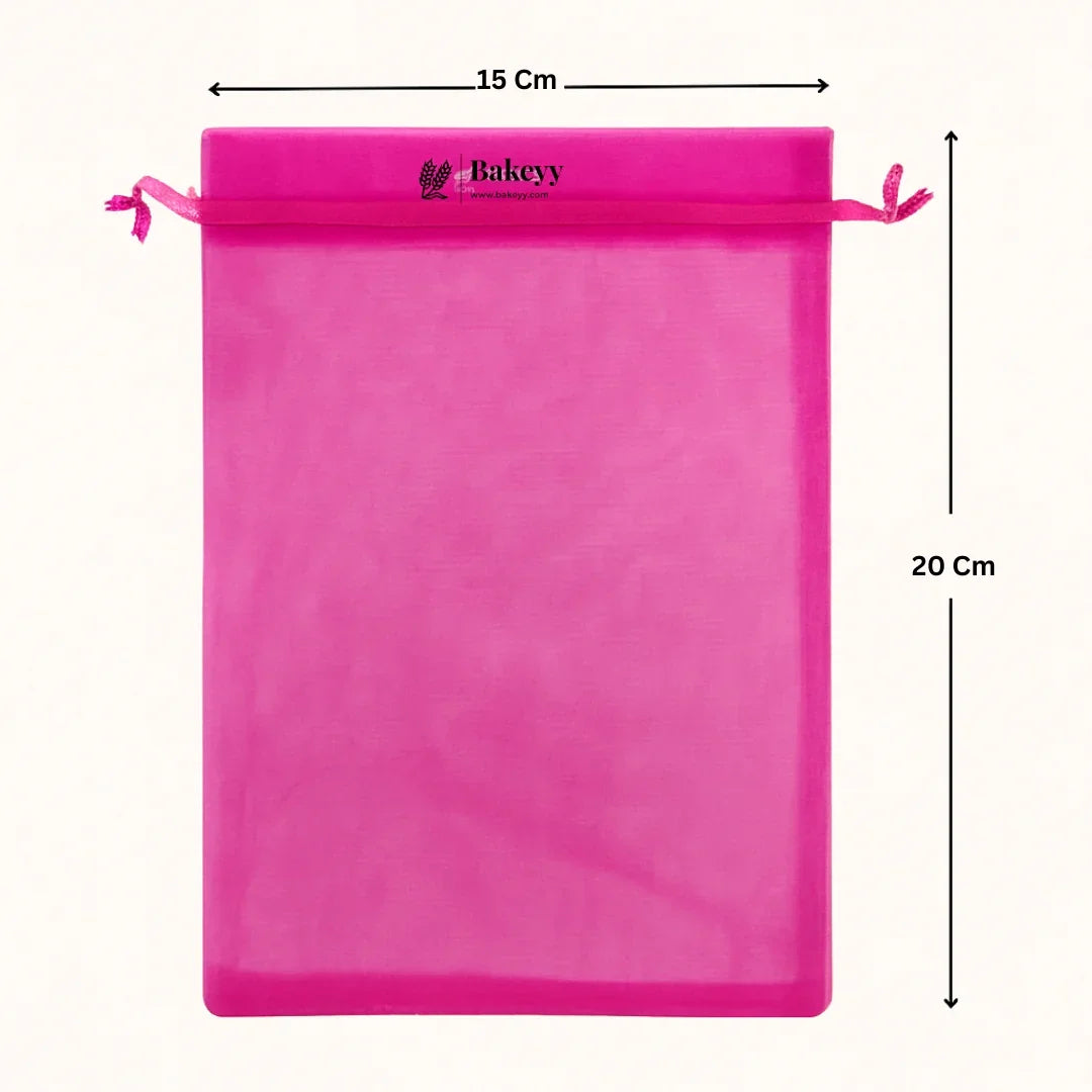 Dark Pink Organza Potli Bag