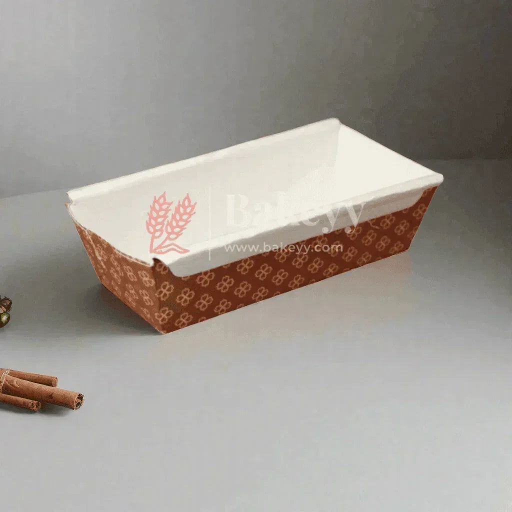 250g | Bake and Serve | Pack of 50 | Plum Cake Mould | Bar Cake Mould - Bakeyy.com - India - 250g | Bake and Serve | Pack of 50 | Plum Cake Mould | Bar Cake Mould - Brown