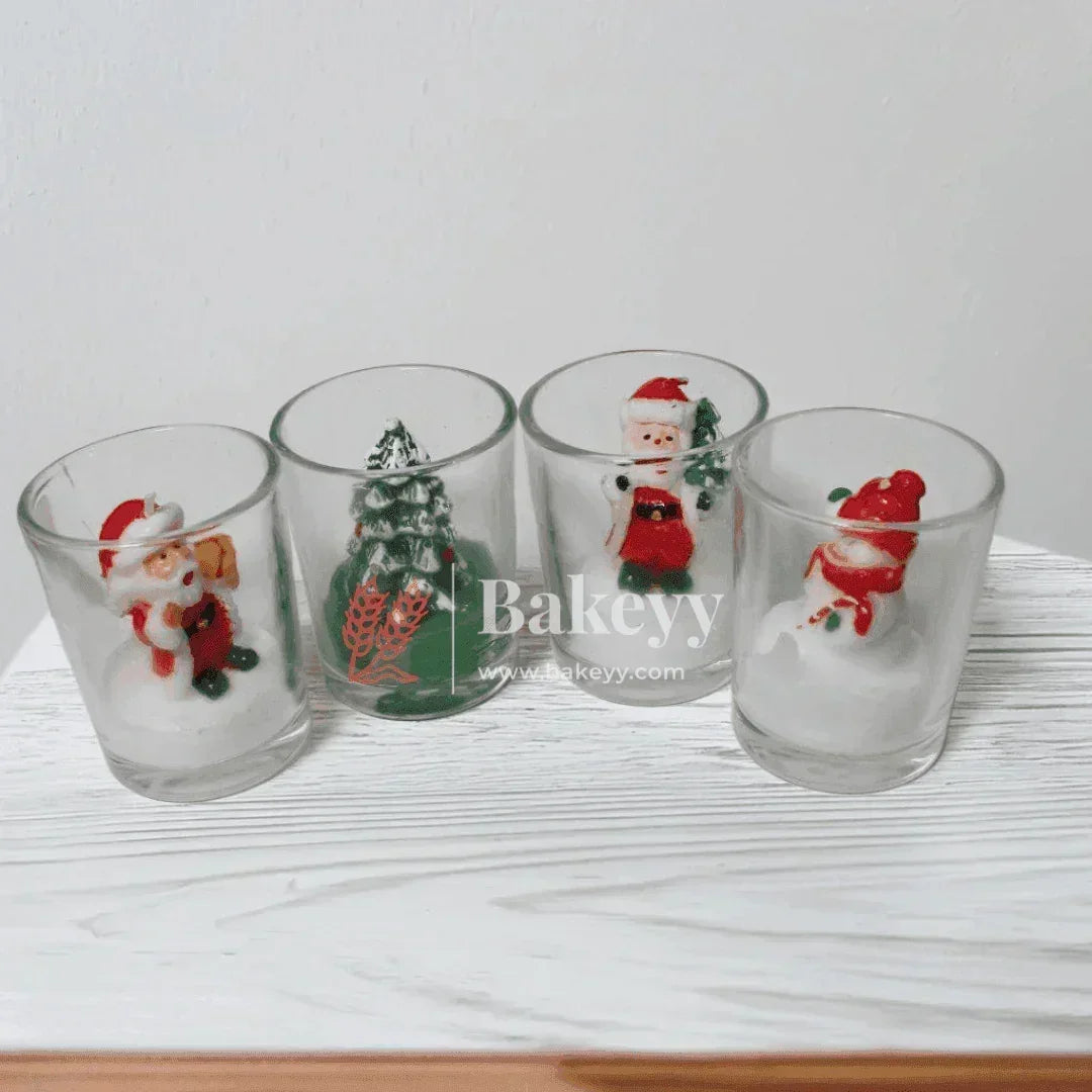 Christmas Decorative Tealight Candle Set | Pack of 12 | Festive Glass Candles for Christmas - Bakeyy.com - India - Christmas Decorative Tealight Candle Set | Pack of 12 | Festive Glass Candles for Christmas - Default Title