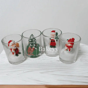 Christmas Decorative Tealight Candle Set | Pack of 12 | Festive Glass Candles for Christmas - Bakeyy.com - India - Christmas Decorative Tealight Candle Set | Pack of 12 | Festive Glass Candles for Christmas - Default Title