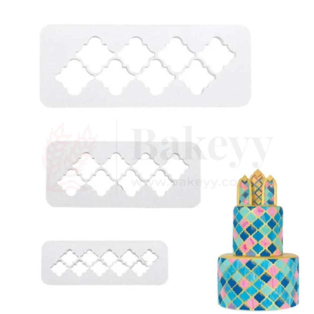 3 pcs Geometric Plunger Cutter Fondant Mould - Bakeyy.com - India - 3 pcs Geometric Plunger Cutter Fondant Mould - Default Title