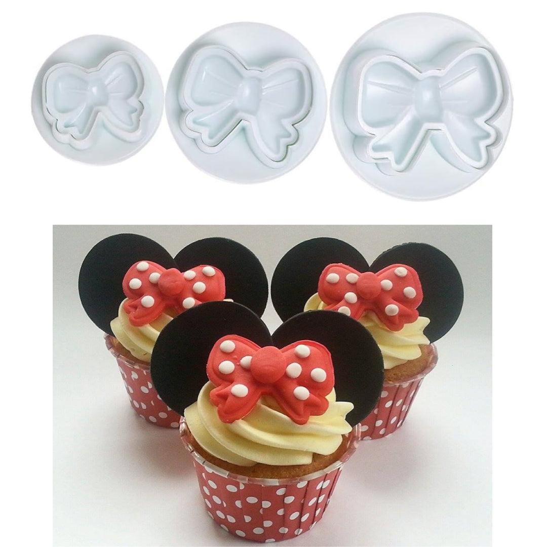Bow Plunger Cutters – (Set of 3) for Fondant, Cookie, and Cake Decoration - Bakeyy.com - India - Bow Plunger Cutters – (Set of 3) for Fondant, Cookie, and Cake Decoration - Default Title