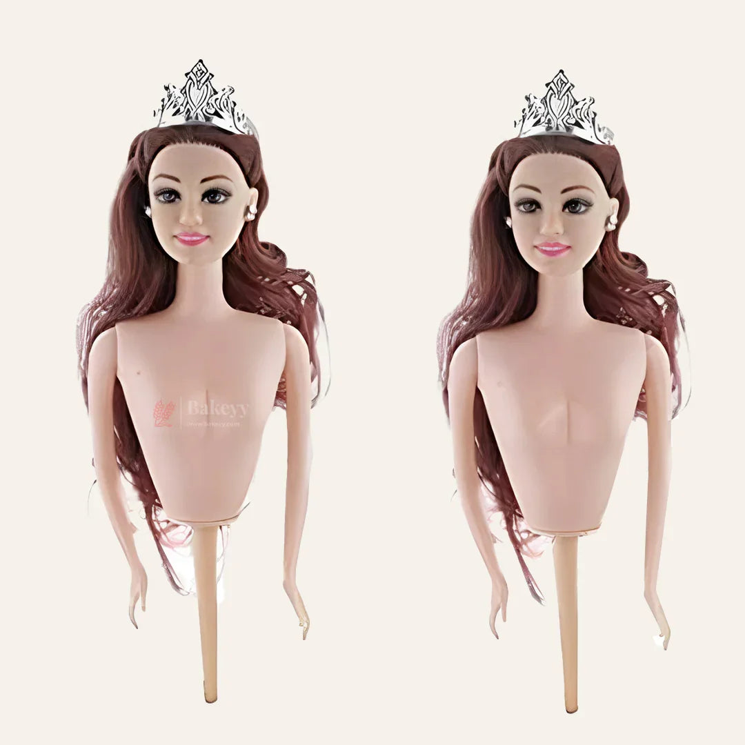 Doll Topper | Princess Doll Cake Topper – Half Body Pick with Hair | 1Pc - Bakeyy.com - India - Doll Topper | Princess Doll Cake Topper – Half Body Pick with Hair | 1Pc - Default Title