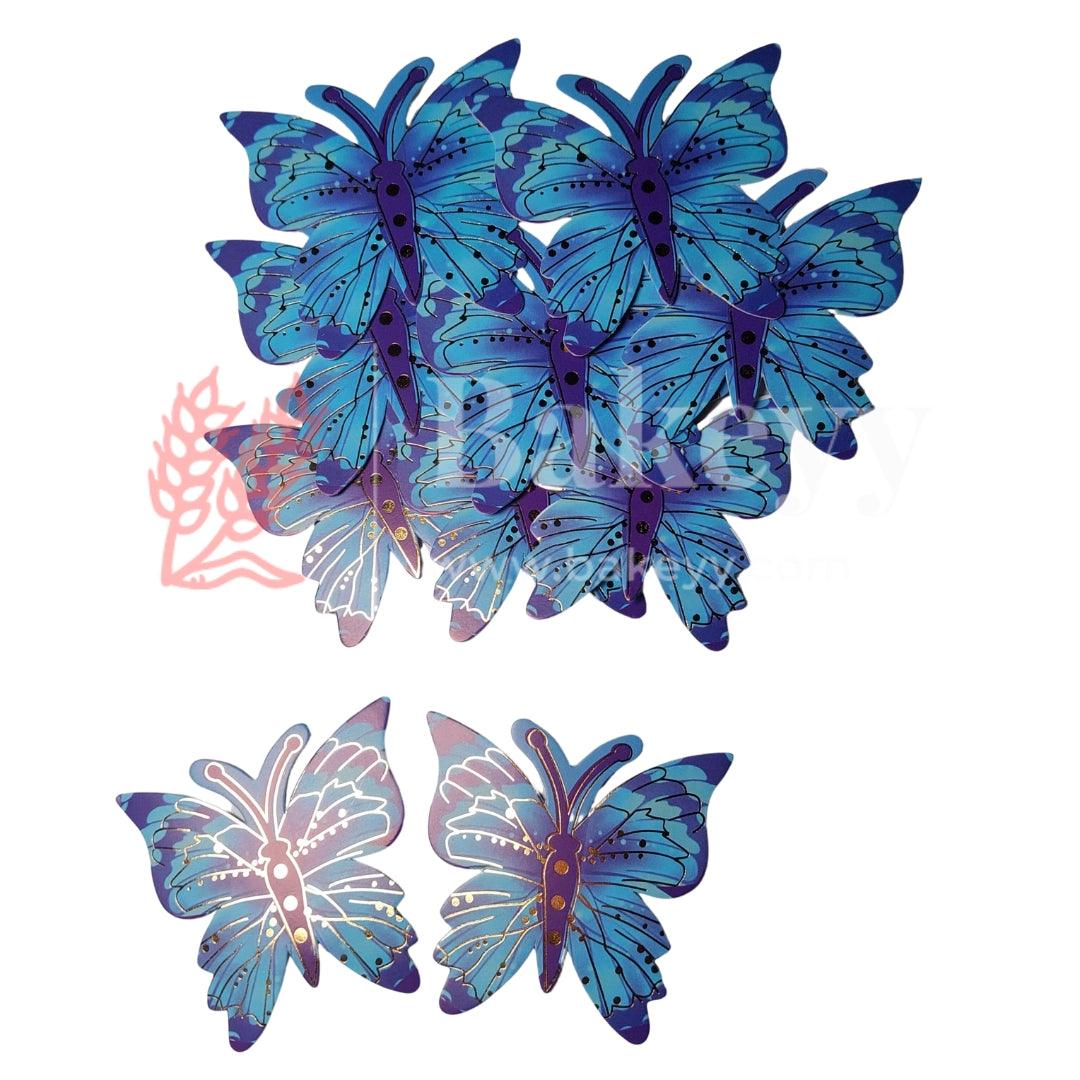Royal Blue| Mystic Butterfly toppers| Pack of 10 toppers| Butterfly with golden lining - Bakeyy.com - India - Royal Blue| Mystic Butterfly toppers| Pack of 10 toppers| Butterfly with golden lining - Default Title