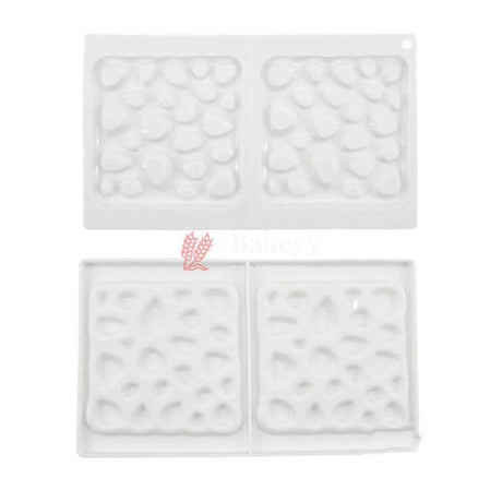 2 Cavity Silicon 3D Square Bubble shape Entremet Cake Mould Mousse Mould - Bakeyy.com - India - 2 Cavity Silicon 3D Square Bubble shape Entremet Cake Mould Mousse Mould - Default Title