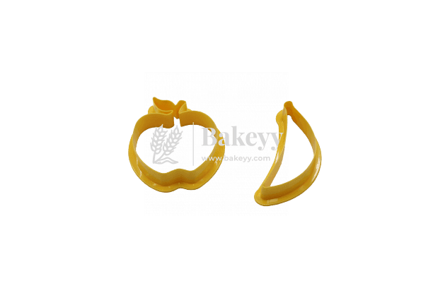 2 Pieces Apple & Banana Cookie Cutter - Bakeyy.com - India - 2 Pieces Apple & Banana Cookie Cutter - Default Title