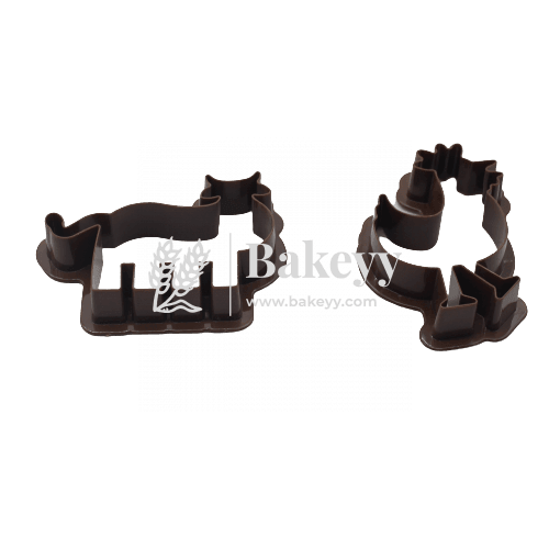 2 Pieces Cow & Hen Cookie Cutter - Bakeyy.com - India - 2 Pieces Cow & Hen Cookie Cutter - Default Title