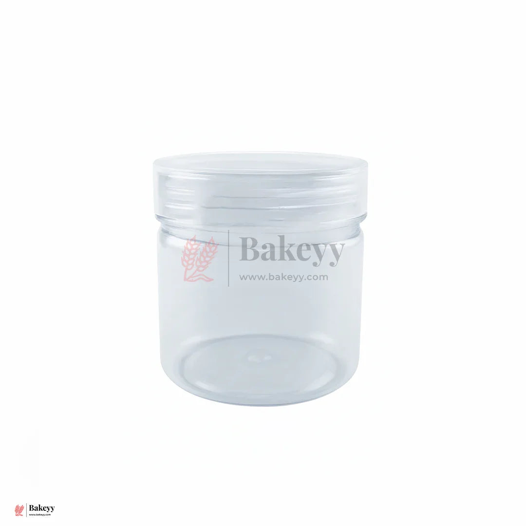 73mm Lid | 200ml Transparent Storage Jar With Transparent Lid | Pack Of 10